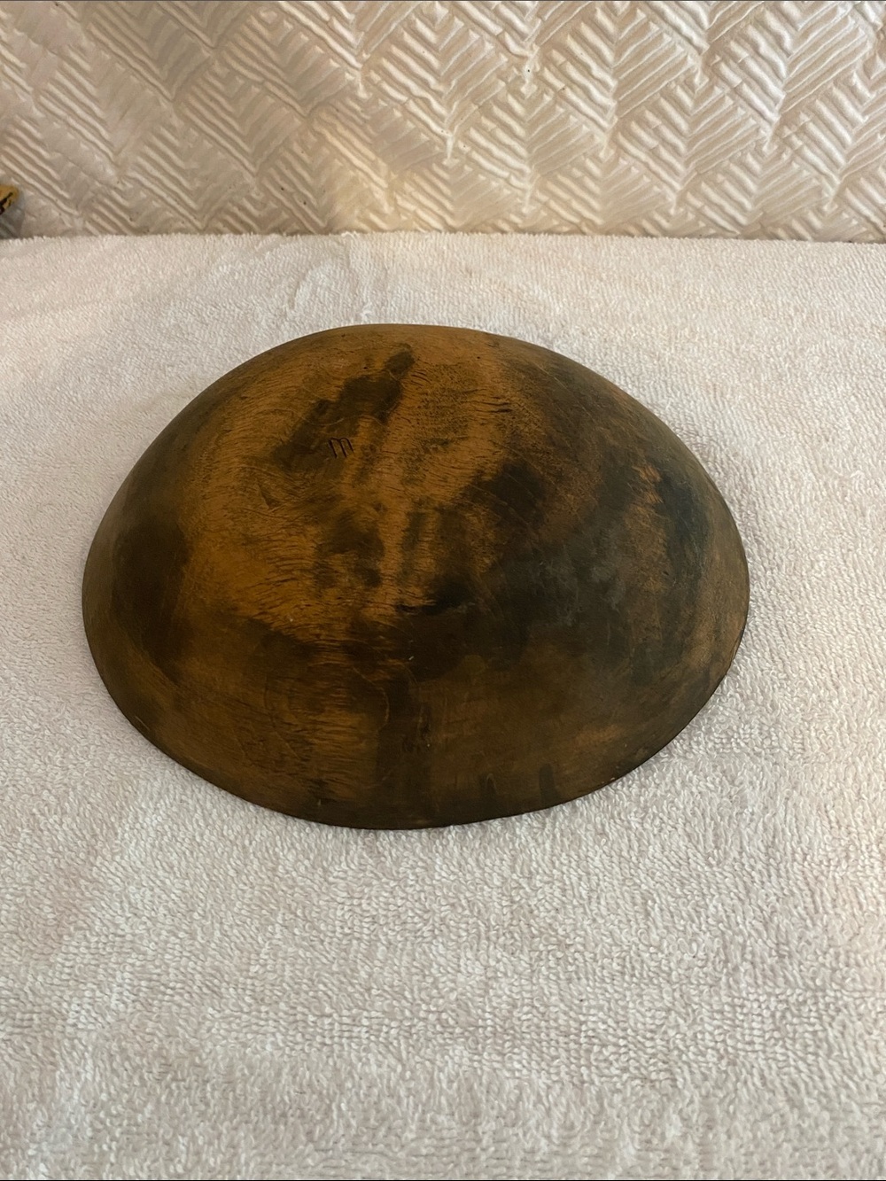 Munising burl wood antique primitive farmhouse wood wooded dough chop bowl - Picture 2 of 12